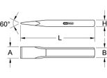 Ks Tools 156.0691 Scalpello Per La Lavorazione Dei Metalli Scalpello A Freddo