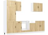 Vidaxl Set Di Mobili Da Cucina 7 Pezzi Kalmar Sonoma In Legno Di Quercia