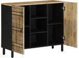 Vidaxl Credenza 90X33,5X75 Cm Legno Di Mango Grezzo