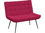 Vidaxl Panca Rosso Vino 110X74X84 Cm In Velluto