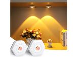 2X Led Sunset Spots Batteria, Illuminazione Del Gabinetto Sotto La Luce Del Gabinetto Senza Fili Led Tramonto Gabinetto Luce Atmosfera Luci Decorative Luci Notturne