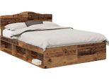 Syfax™ Struttura Del Letto Legno Vecchio 140 X 190 Cm Pino Massello
