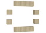 Syfax™ Set Di Mobili Porta Tv 8 Pz Rovere Sonoma In Legno Multistrato