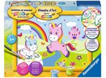 Ravensburger Dipingere Con I Numeri Il Mondo Degli Unicorni, Set Artigianale Per Bambini