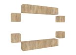 Syfax™ Set Mobili Porta Tv 8Pz Rovere Sonoma In Legno Multistrato