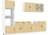 Syfax™ Set Mobili Da Cucina 7 Pz Kalmar Rovere Sonoma In Truciolato