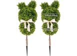 Albero Di Coniglio Artificiale, Set Di 2, Decorazione Per Interni Ed Esterni, Verde