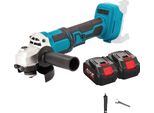 Smerigliatrice Angolare, Motore Brushless, Velocità Variabile, 2 Batterie