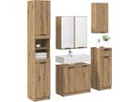 Syfax™ Set Di Mobili Per Il Bagno Con Porta 5 Pcs Rovere Artigianale