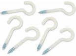 Bgs Diy 88181 | Assortimento Di Ganci A Vite | Bianco | Plastificato | 60 Mm | 6 Pz.