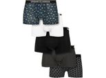 Boxer Urban Classics Da Uomo 5 Pezzi Ancora Aop+Blk+Blk+Cha+Cha+Cha - 5XL