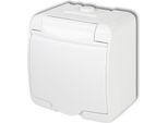 Presa Di Corrente Ermetica A Parete Singola Con Bullone IP54 Karlik Bianco