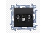 Presa D'antenna Rtv Sat, Nero Opaco, Simon 10 CASK.01/49 Contatto-Simon