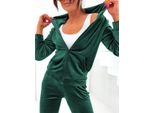 Tuta Da Jogging Da Donna Con Cappuccio; Verde/S/36