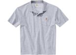 Carhartt Polo Tasca Sul Petto, Colore:Grigio Chiaro, Taglia:M