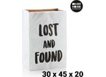 Bigbuy Home Bag De Papel Medium Oh My Home (30 X 45 X 20 Cm), Multicolore, Taglia Unica