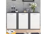 Vicco Credenza Novelli, 155 X 80 Cm Con Ante, Antracite/Bianco