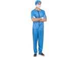 Costume Da Chirurgo Da Uomo Blu E Bianco - Taglia Unica (42)