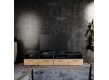 Vicco Mobile Tv Diego, 190 X 38 Cm, Antracite/Quercia Dorata