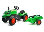 Falk Trattore X Verde Con Rimorchio Corno Da 2 Anni