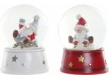 Guaina Per Albero Di Natale Dkd Home Decor In Resina Con Cristallo Babbo Natale (2 Pezzi) (9,5 X 9,5 X 13,5 Cm)