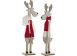 Decorazione Natalizia Dkd Home Decor In Legno Di Poliestere (2 Pezzi) (9 X 6 X 39 Cm)