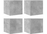 Pensili Tv 4 Pz. Grigio Cemento 30,5X30X30 Cm