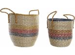 Set Di Cesti Dkd Home Decor Arancione Verde Seagrass (35 X 22 X 46 Cm) (2 Pz)