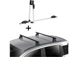 1X Vdp Portabiciclette Alu Premium + Portapacchi Vdp Evo In Acciaio Compatibile Con Bmw Serie 3 (E46) 4 Porte 1998-2005