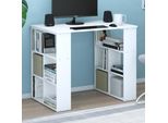 Vicco Scrivania Con Ripiani Arwen, 90 X 60 Cm, Bianco