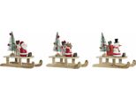 Decorazione Natalizia Dkd Home Decor Babbo Natale In Legno (14 X 6 X 13 Cm) (3 Pz)