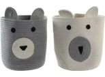 Cestino Dkd Home Decor In Poliestere Per Bambini Orso (25 X 25 X 37 Cm) (2 Pezzi)