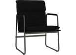 Vidaxl Sedia Lounge Nera 55X64X80 Cm Tessuto