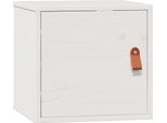 Vidaxl Armadio A Muro Bianco 31,5X30X30 Cm In Legno Di Pino Massiccio