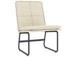 Vidaxl Sedia Lounge Crema 54X75X76 Cm In Pelle Finta