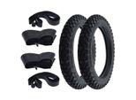 2 Pneumatici Enduro Motocross Kenda K270 4.10-18 (4.10 X 18) 58P Tt + Camera D'aria + Rim Tape