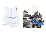 Parabrezza Givi 5124DTG Trasparente, 535 Mm X 450 Mm Con Abe Per Vari Modelli Bmw