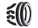 2X Pneumatico Kenda K265 2.75-17 (2 3/4 X 17) 41P Tt + Camera D'aria + Rim Tape