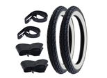2X Pneumatico Kenda K418 2.75-17 (2 3/4 X 17) 41P Tt + Camera D'aria + Rim Tape