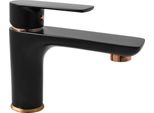 Vltava - Miscelatore Per Lavabo Senza Scarico, Nero Opaco/Oro VT426.0CMATZ, Rav SlezáK