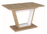 Tavolo Da Pranzo Allungabile Ilias - Rovere Artisan / Bianco Opaco
