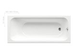 Vasca Rettangolare Ravak Chrome Slim 160X70 Cm Bianco Neve C731300000