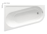 Vasca Da Bagno Angolare Ravak Chrome 170X105 L Bianco Neve CA31000000