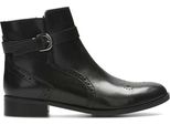 Stivali Da Donna In Pelle Nera Con Cerniera Clarks Netley Olivia 35,5