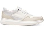Clarks Scarpe Da Uomo Un Globe Run In Pelle Bianca 42,5
