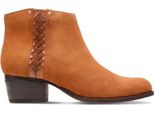 Clarks Stivali Da Donna In Pelle Marrone Con Cerniera Maypearl Fawn 35,5