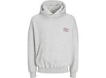 Jack&Jones Originals Jorsantorini Cappuccio Grafico Sn Bianco Melange Xl