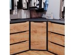 Vicco Credenza Ruben, 78 X 77.6 Cm Con Porte, Antracite/Quercia Dorata