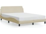 Vidaxl Struttura Letto "Dover"" Crema 120X200 Cm Tessuto"