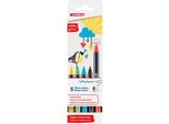 Edding - Fineliner Edding 1200 F 5St Glitter Assorti | Set Di 5 | 6 Pezzi